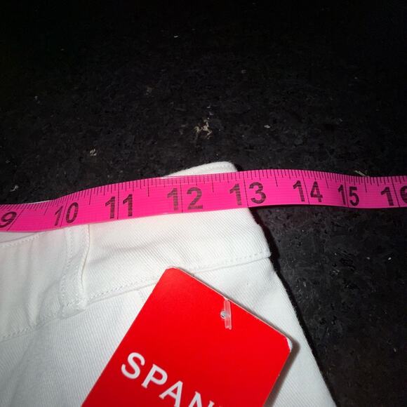 NEW SPANX BRIGHT WHITE Stretch Twill Cropped Wide Leg Pant POCKETS SZ S - Picture 13 of 15